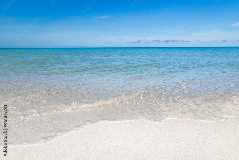 sand beach and blue sky