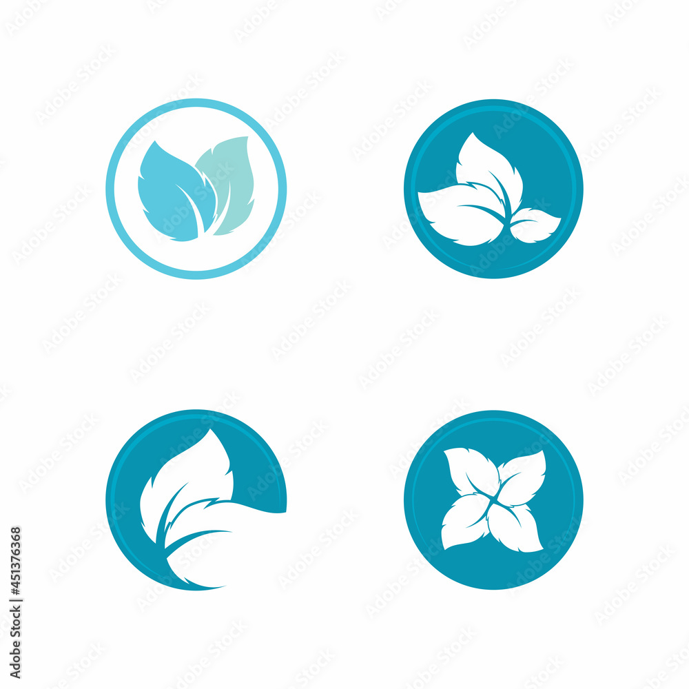 Leaf icon Vector Illustration design Logo template