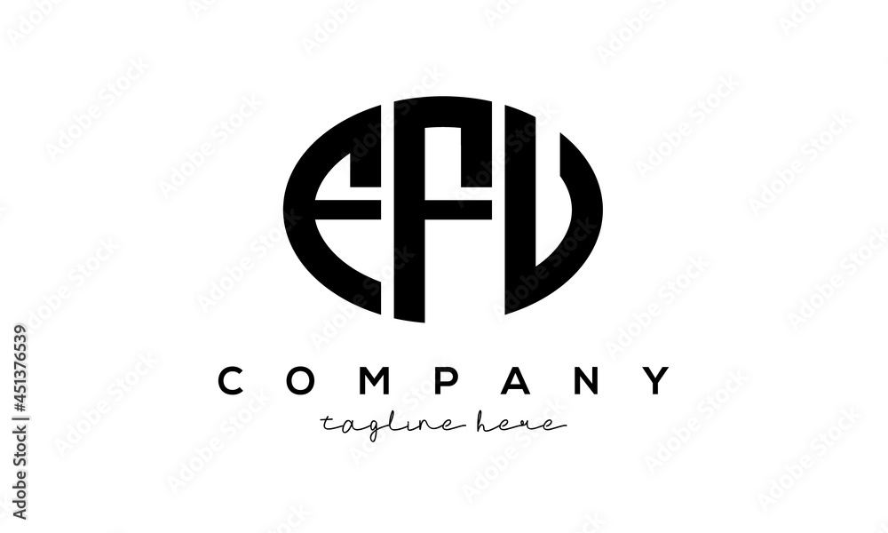 FFU three Letters creative circle logo design FFU three Letters creative circle logo design