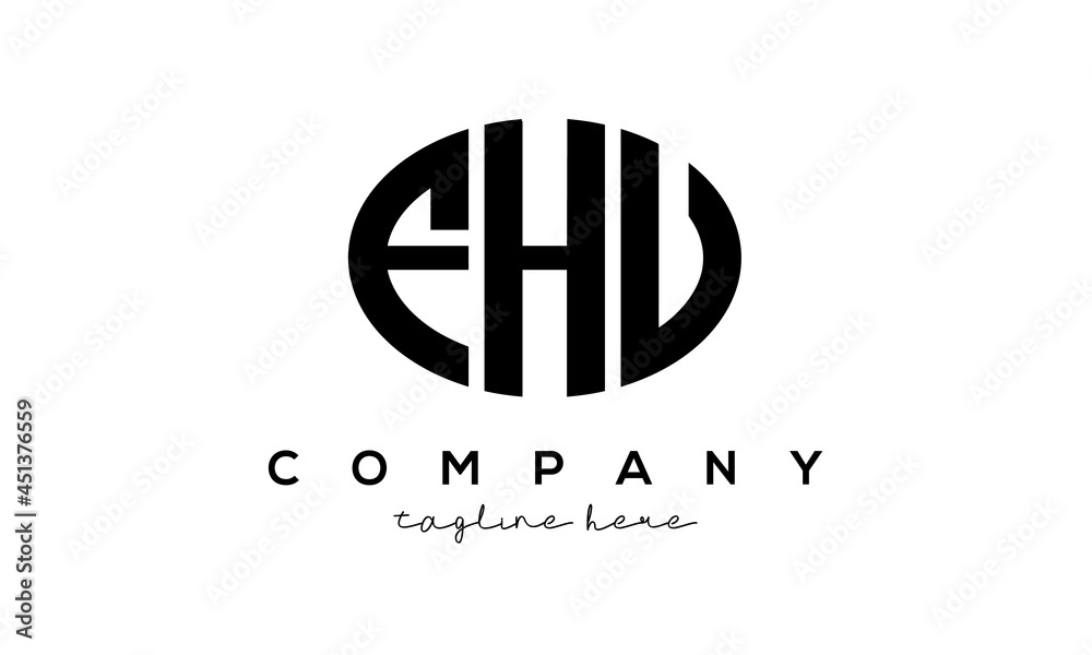 FHU three Letters creative circle logo design