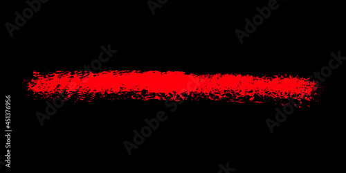 Grunge Streifen mit roter Farbe auf schwarzem Hintergrund