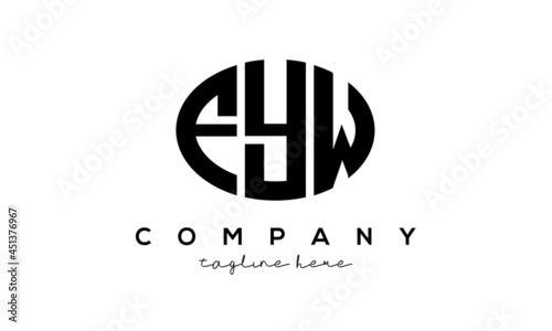 FYW three Letters creative circle logo design