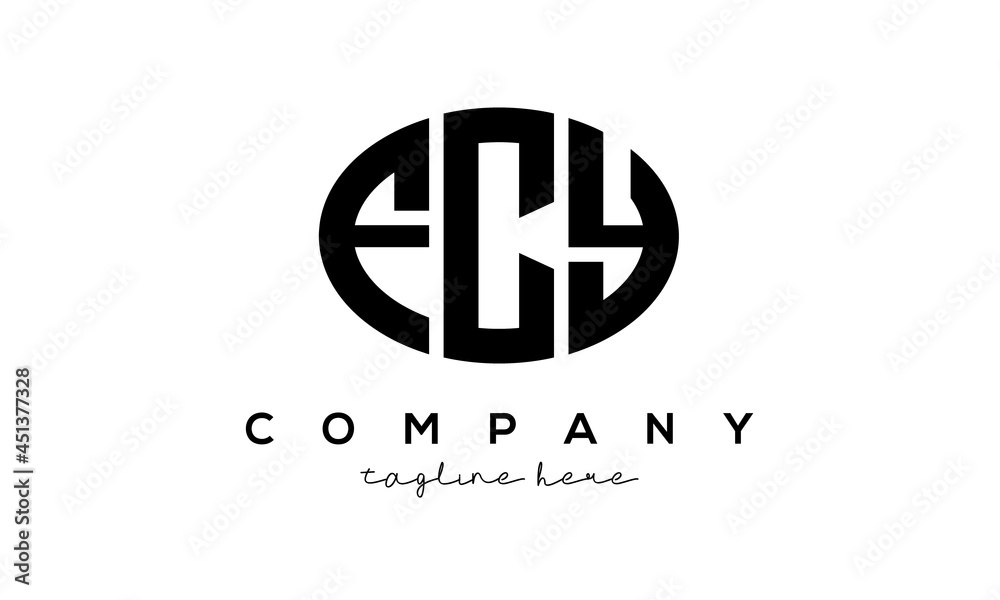 FCY three Letters creative circle logo design