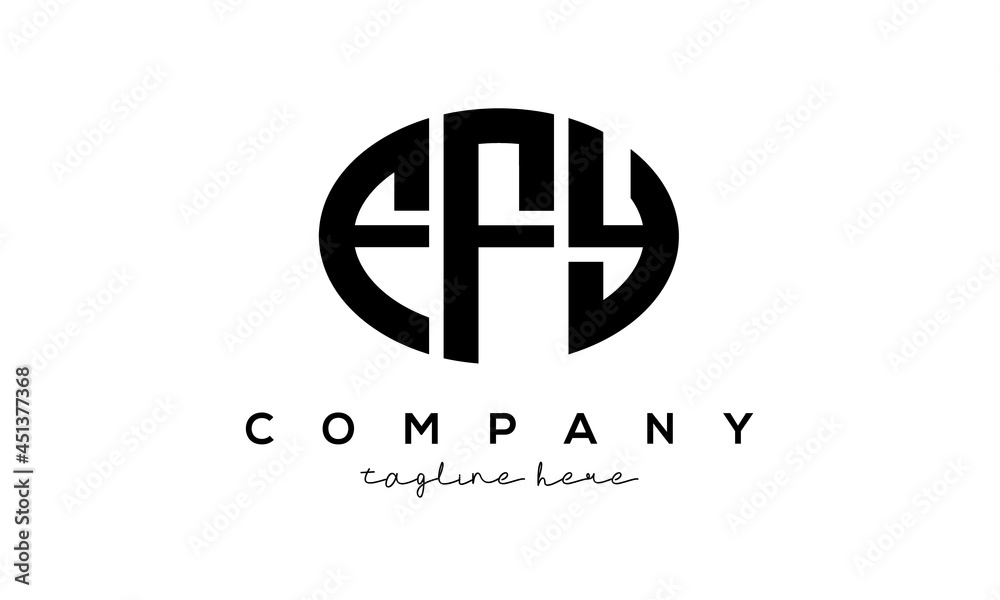 FFY three Letters creative circle logo design FFY three Letters creative circle logo design