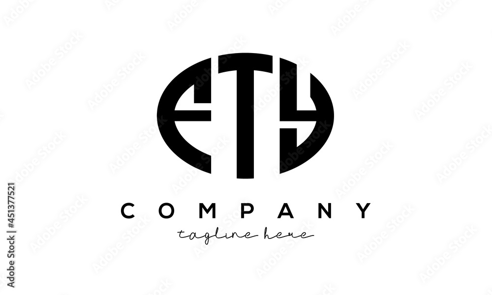 FTY three Letters creative circle logo design