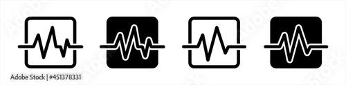 Heartbeat icon. Heart beat pulse flat icon for medical apps and websites