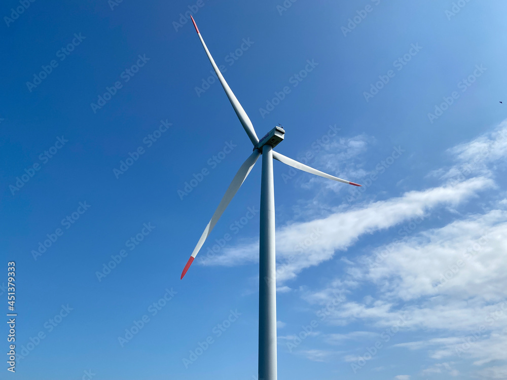 wind turbine on sky wind turbine on sky