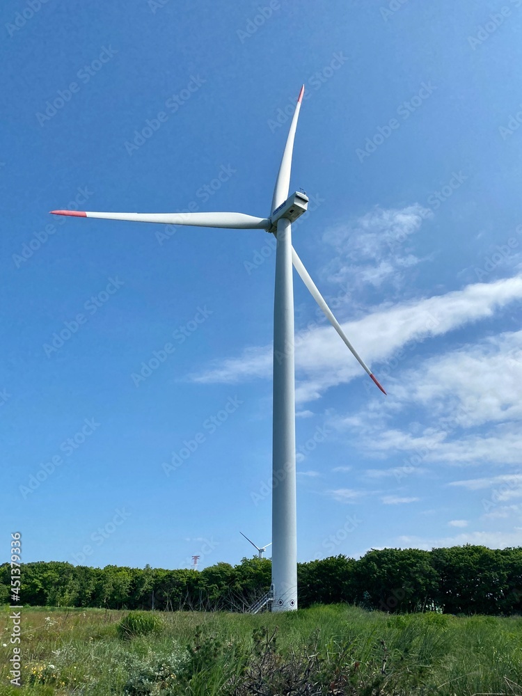 wind turbine on a field wind turbine on a field