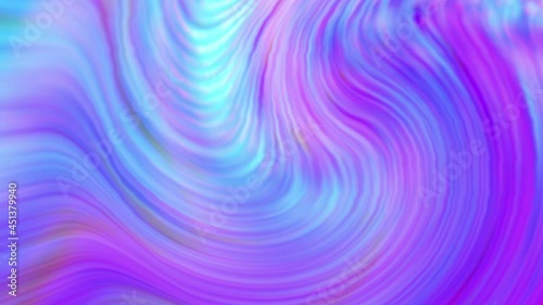 Iridescent dreamy color gradients following a curve. Seamless loop motion background.