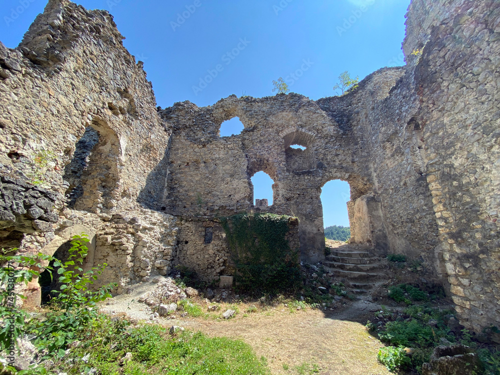 Castle fortress Ruzica grad or Utvrda Ruzica grad ili Tvrdjava Ružica grad, Duzluk - Orahovica, Croatia (Slavonija, Hrvatska)