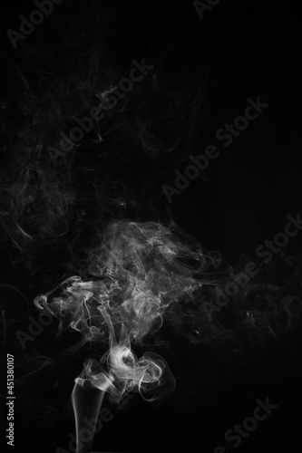 movement of smoke on black background, smoke background, abstract smoke on black background