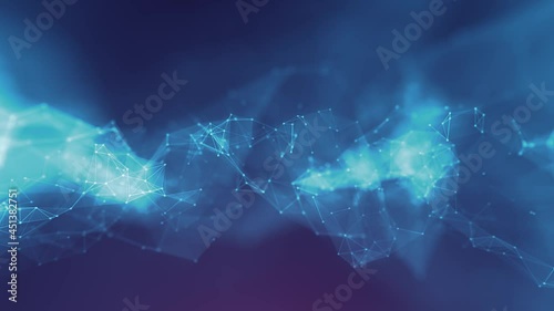 Abstract Plexus Geometrical Background Loop/ 4k animation of an abstract plexus shape technology background with moving lines and dots for network digital data concept and communication seamless loopi photo