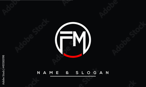 FM,  MF,  F,  M   Abstract Letters Logo Monogram