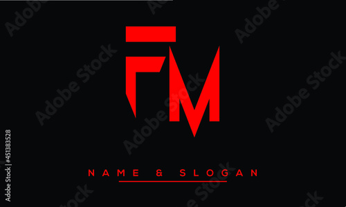 FM,  MF,  F,  M   Abstract Letters Logo Monogram