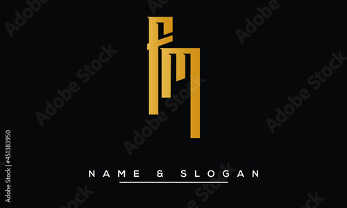 FM,  MF,  F,  M   Abstract Letters Logo Monogram