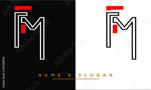 FM,  MF,  F,  M   Abstract Letters Logo Monogram
