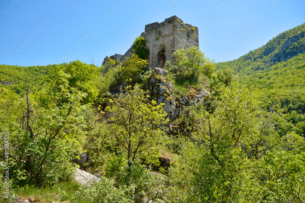 remains of Soko Grad castle in Sokobanja