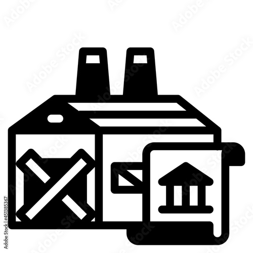 bankruptcy glyph icon