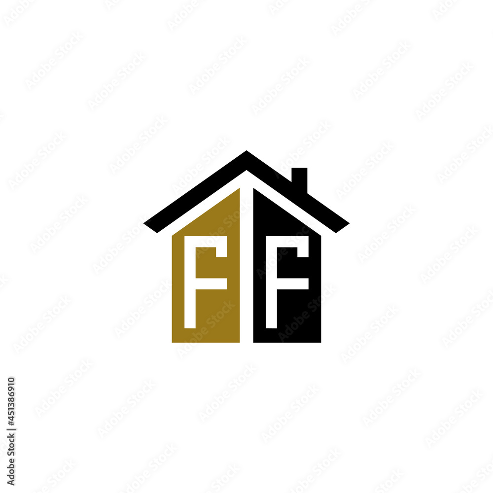 ff initial home logo design vector icon ff initial home logo design vector icon