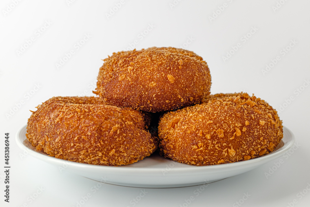 Vegetable croquettes on a white background Vegetable croquettes on a white background