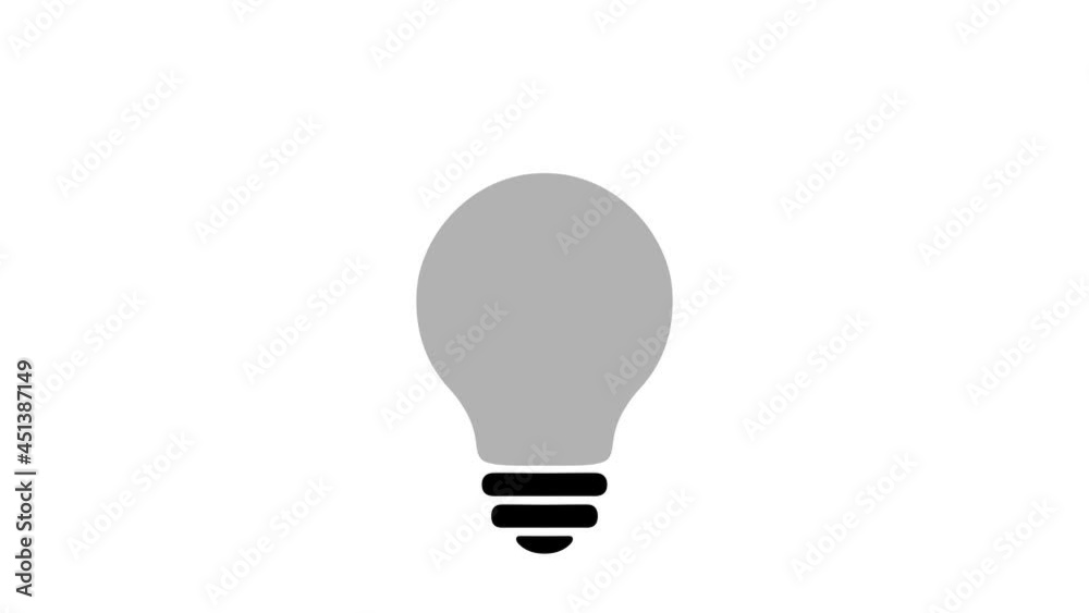 Lamp bulb with lightning, turns on, blink, simple flat icon, colors – yellow, red, green. Animated idea, energy, power sign. Gloving incandescent lamp symbol on transparent background. alpha channel. Lamp bulb with lightning, turns on, blink, simple flat icon, colors – yellow, red, green. Animated idea, energy, power sign. Gloving incandescent lamp symbol on transparent background. alpha channel.