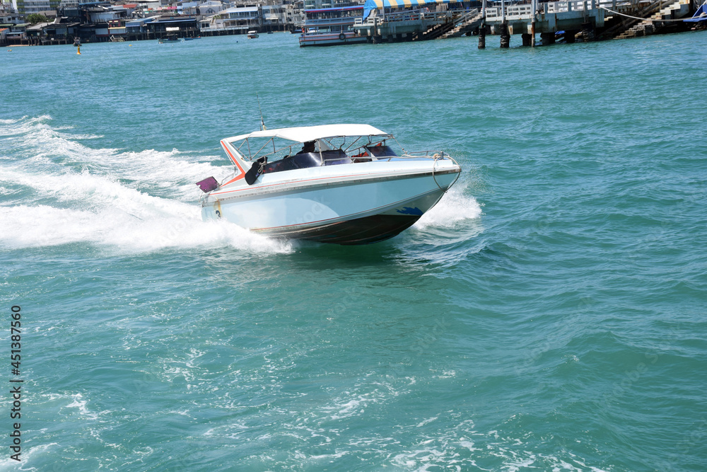 Fototapeta premium motor boat on the sea