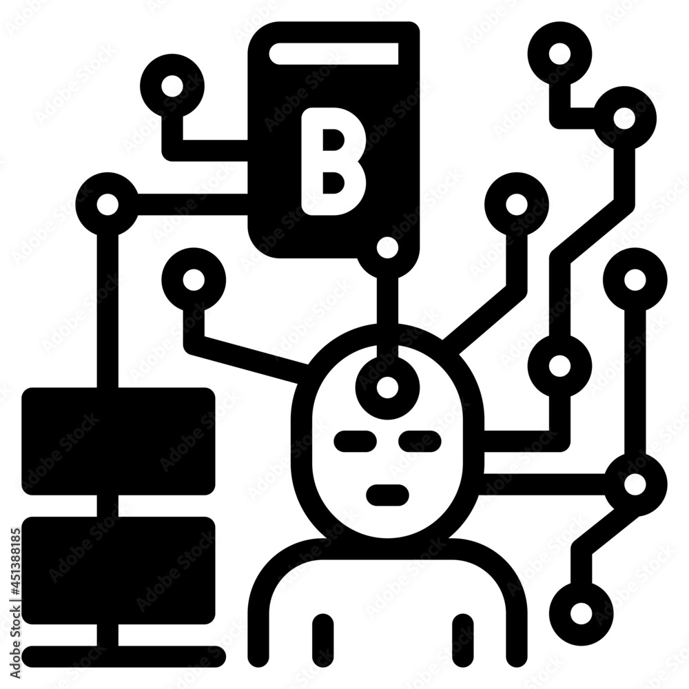 artificial intelligence glyph icon artificial intelligence glyph icon