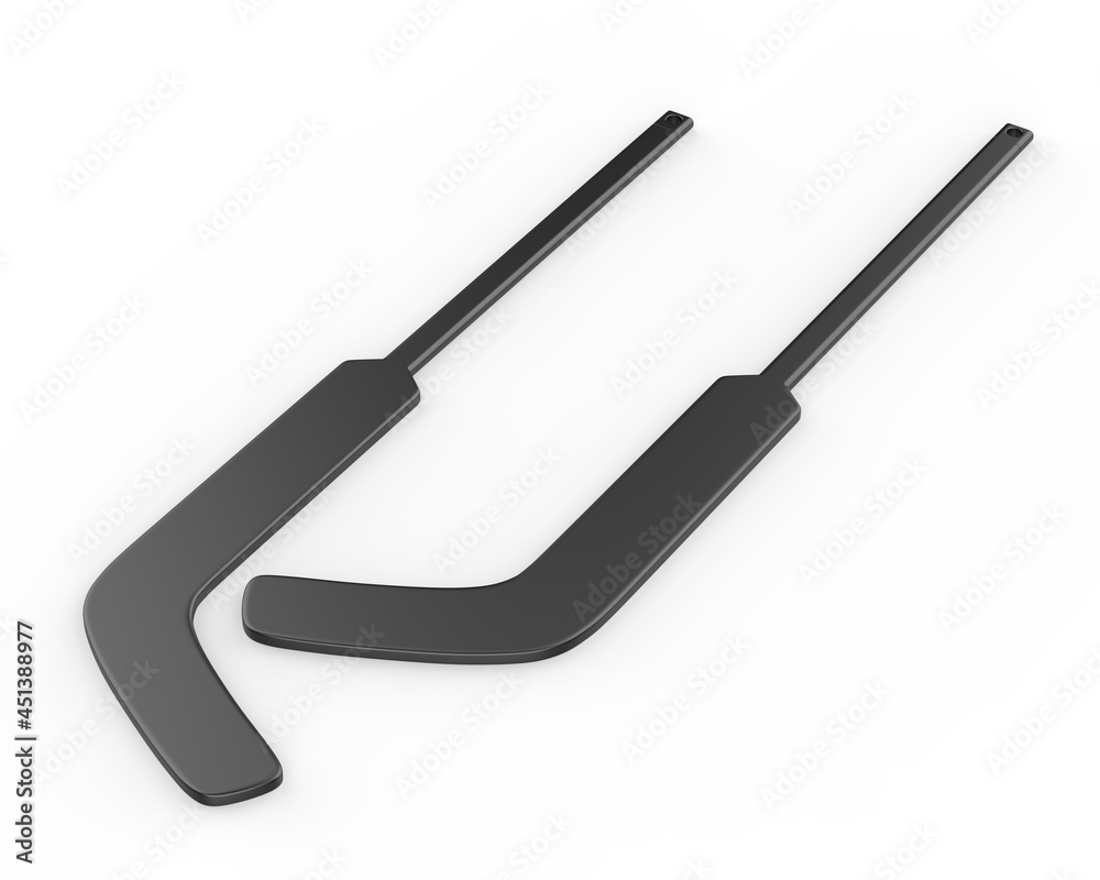 Blank ice hockey stick template mock up, 3d render illustration. Blank ice hockey stick template mock up, 3d render illustration.