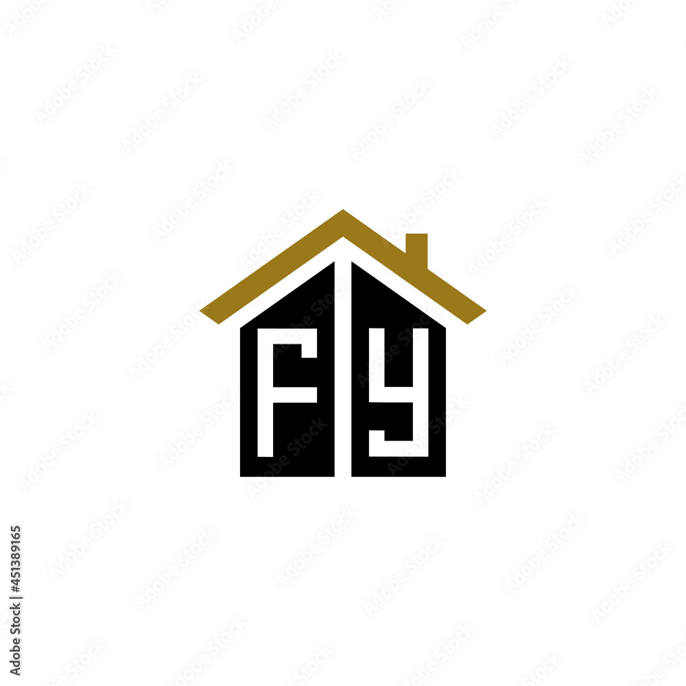 fy initial home logo design vector icon fy initial home logo design vector icon