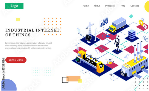 Industrial internet of things 4ir revolution, AI, IoT. Computerized data storage and protection management. Robot engineer controls equipment using digital devices, modern industrial technologies