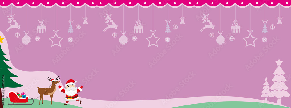 christmas background with christmas tree, light purple design