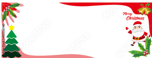 christmas frame with christmas tree, christmas banner background design