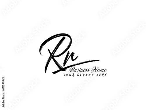 Brush RR Letter Logo, monogram rr signature logo icon vector for business