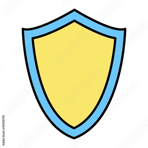 Vector Shield Filled Outline Icon Design