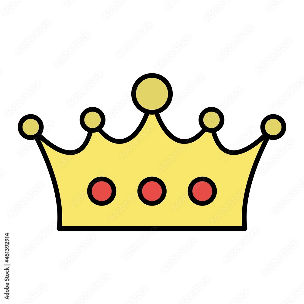 Vector Crown Filled Outline Icon Design Vector Crown Filled Outline Icon Design