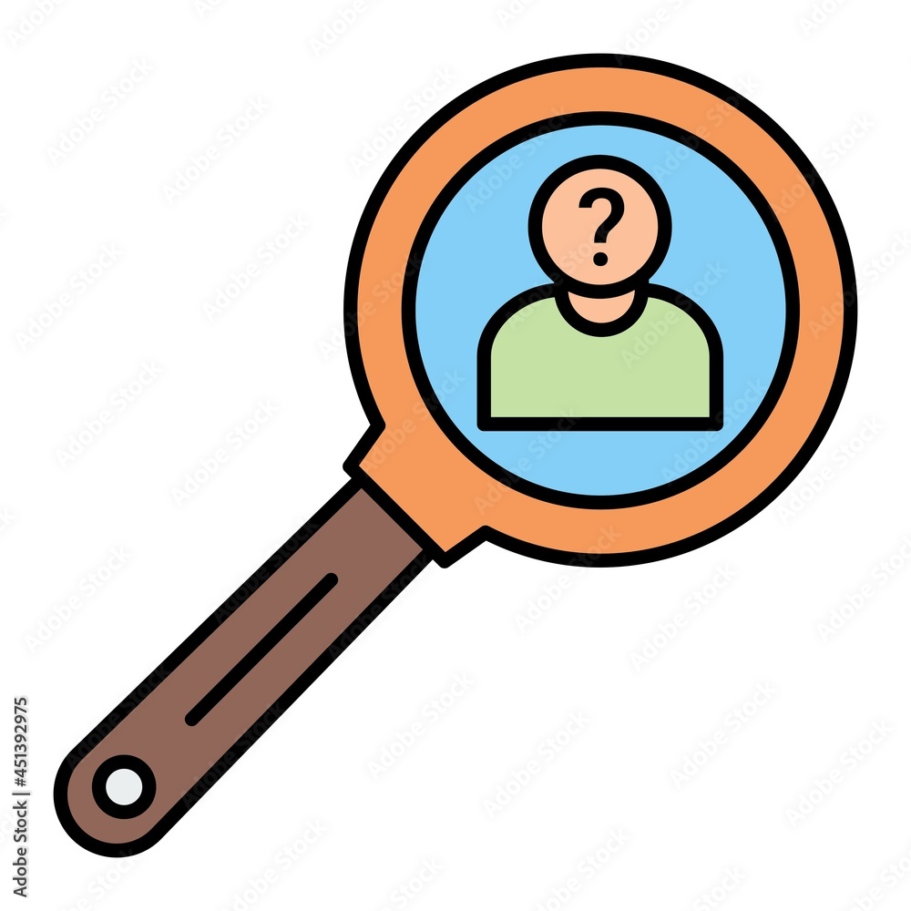 Vector Suspect Filled Outline Icon Design Vector Suspect Filled Outline Icon Design