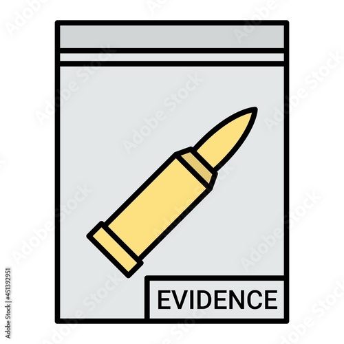 Vector Evidence Filled Outline Icon Design