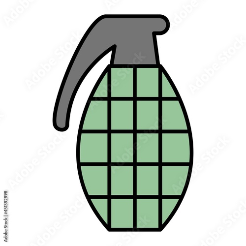 Vector Hand grenade Filled Outline Icon Design