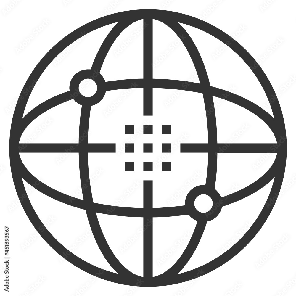 GLOBAL NETWORK LINE ICON
