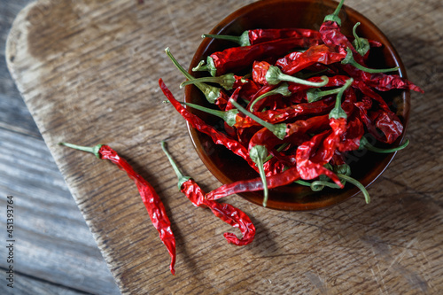 Dry chili peppers.