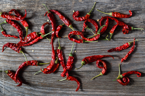 Dry chili peppers.