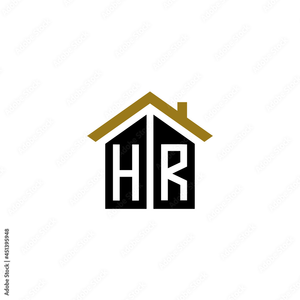 Fototapeta premium hr home logo design vector luxury 