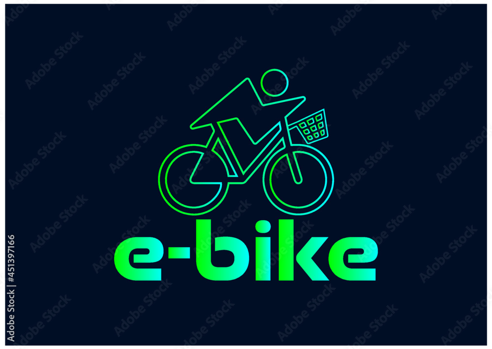 Fototapeta premium E Bike modern Logo and Icon Design