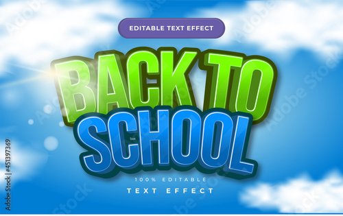 back to school text effect for illustrator