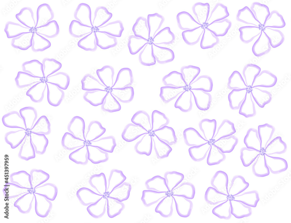 vector purple floral illustration, pattern, wallpaper and background