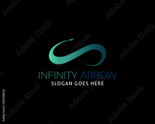 Arrow infinity business vector logo design