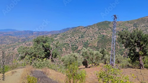 Amazing mountain landscape. natural outdoor travel background. Summer mountain landscape in morocco - taberrant photo