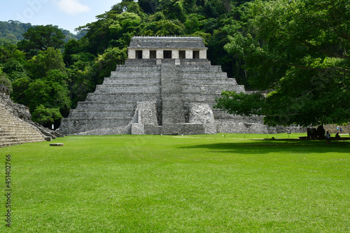 Palenque, Chiapas, United Mexican States - may 17 2018 : pre Columbian Maya site Palenque