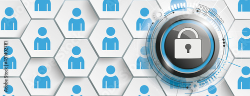 White Hexagon Humans Security Structure Background Header
