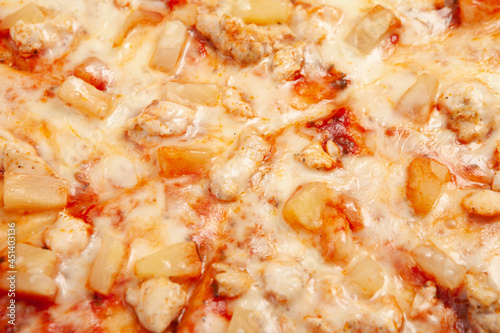 Pizza texture close up